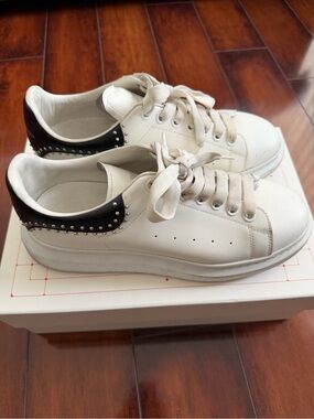 Alexander McQueen White and Black Sneakers